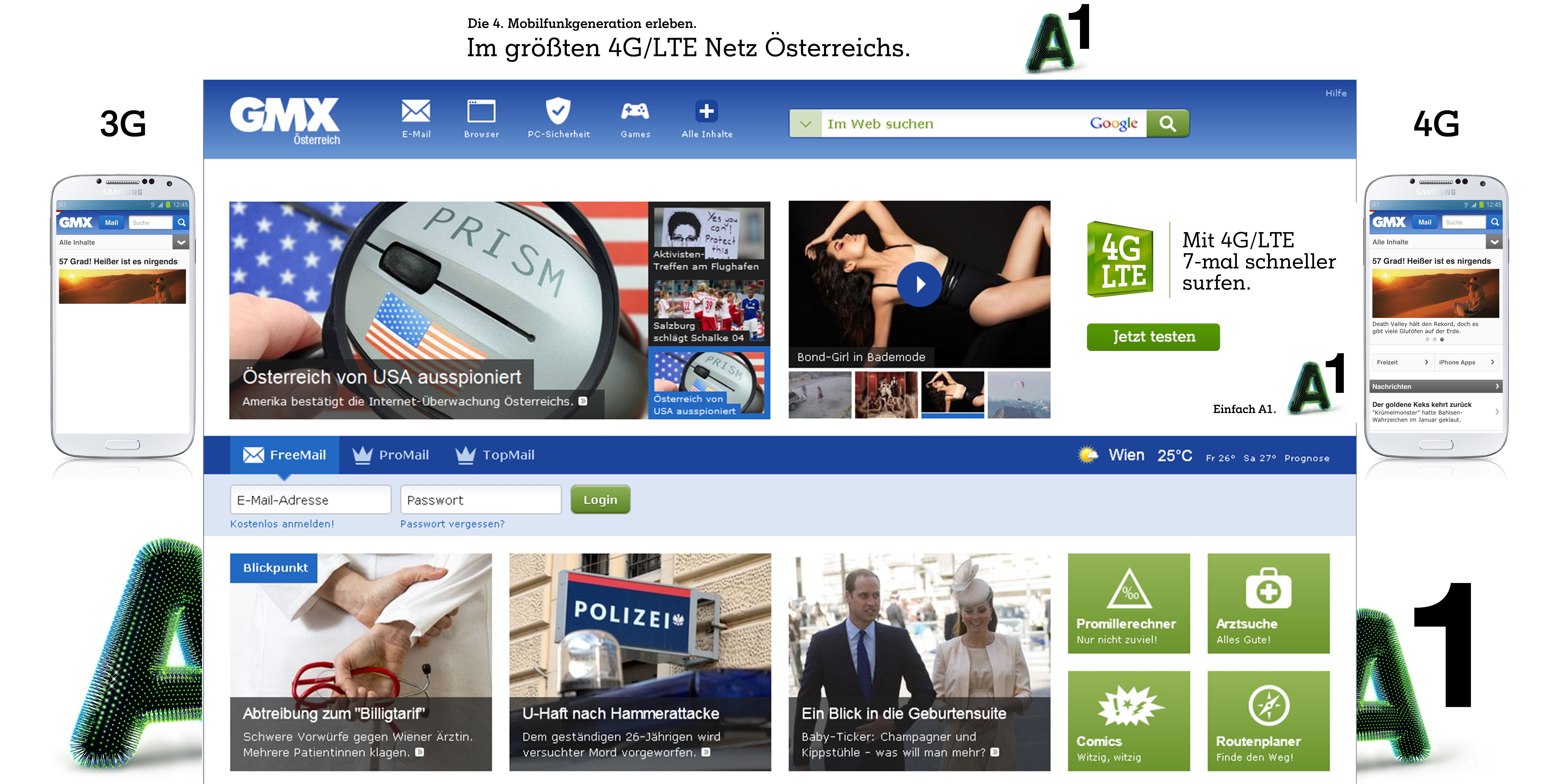 GMX.at präsentiert neue Homepage